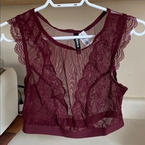 Lace/mesh bralette